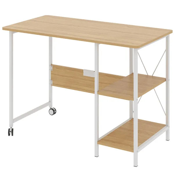 Összecsukható loft íróasztal 107x45x75 cm, 150 kg, világos bükk