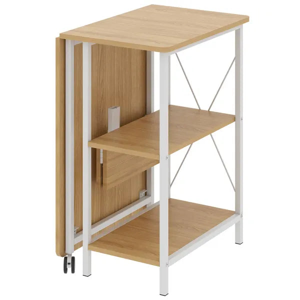 Összecsukható loft íróasztal 107x45x75 cm, 150 kg, világos bükk