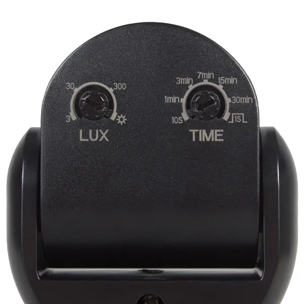 PIR mozgásérzékelő távirányítóval, 180°, 12 m, IP65, fekete, 1200 W/300 W LED