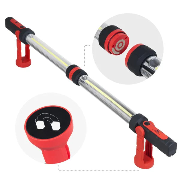 Akkus COB LED szerelőlámpa 2 db, összekapcsolható, 600/1200 lm, mágnes, kampó