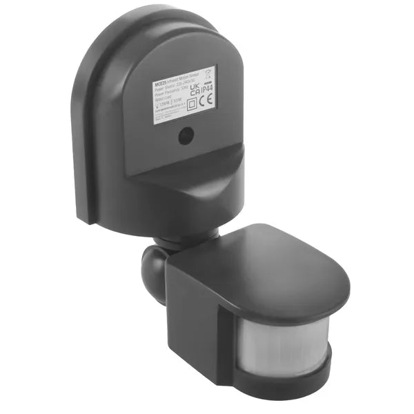 Maclean falra szerelhető mozgás- és alkonykapcsoló, 180°, IP44, 1200 W, szürke