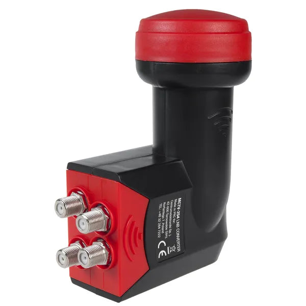 Quad műholdas LNB konverter 4 kimenettel, 60 dB, 40 mm – Maclean Premium