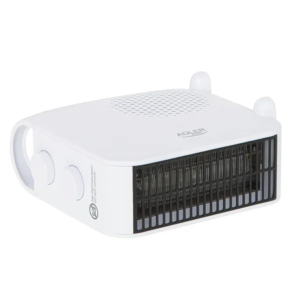 Fehér 2000 W-os termoventilátor, 2 fokozat, termosztáttal, hűtés-fűtés