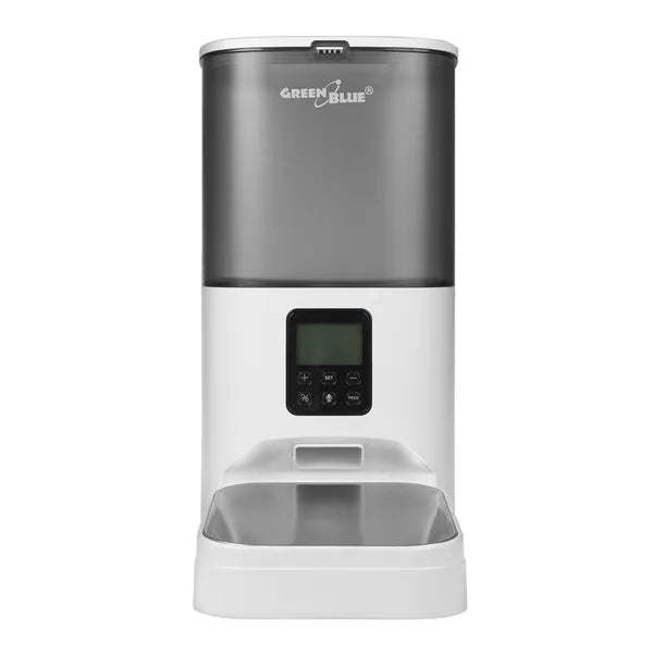 GreenBlue automata állateledel adagoló 6 l, LCD, USB/elemes, 8 étkezés