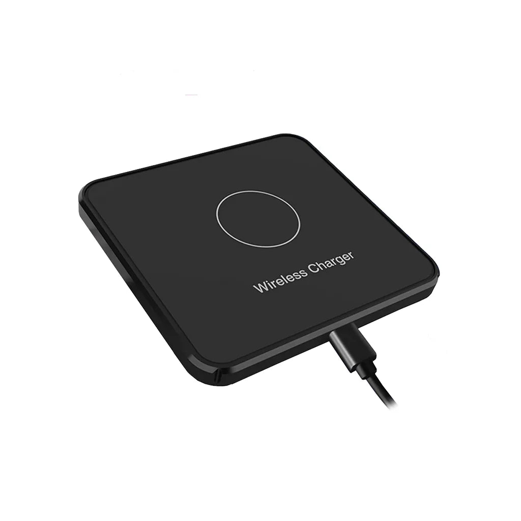 Induktív vezeték nélküli gyors töltő LED jelzővel, qi 15 W, USB – USB micro B, 10.5cm x 9cm x 11.5cm, fekete