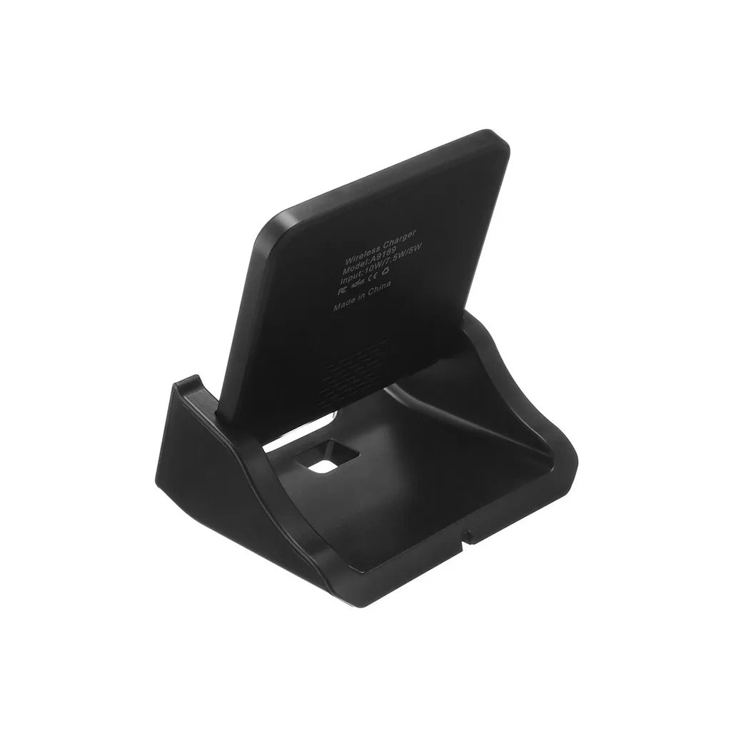 Induktív vezeték nélküli gyors töltő LED jelzővel, qi 15 W, USB – USB micro B, 10.5cm x 9cm x 11.5cm, fekete