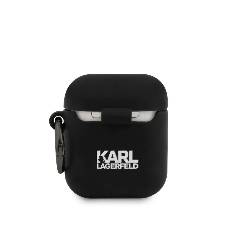 Karl Lagerfeld Rue St Guillaume szilikon tok Airpods 1/2 Fekete