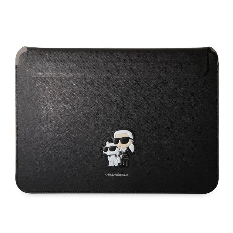 Karl Lagerfeld Saffiano Karl és Choupette NFT számítógépes ujjú 13/14" Fekete