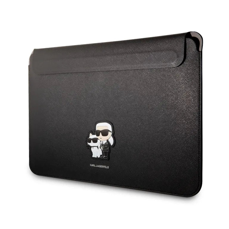 Karl Lagerfeld Saffiano Karl és Choupette NFT számítógépes ujjú 13/14" Fekete