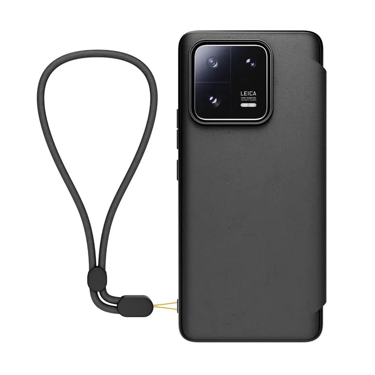 Készült Xiaomi Book Case for Xiaomi 13 Pro tok szíjjal Fekete