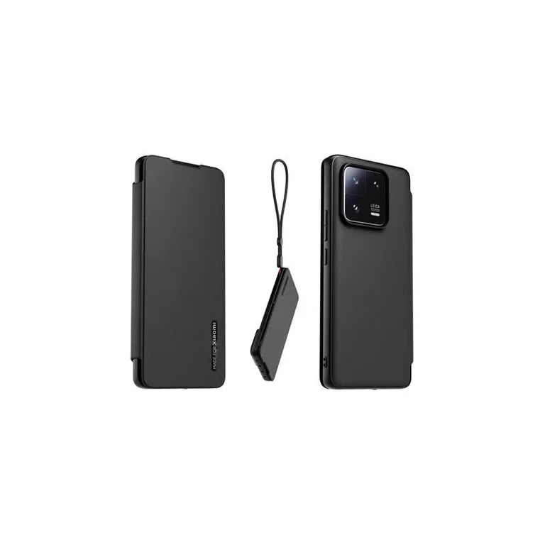 Készült Xiaomi Book Case for Xiaomi 13 Pro tok szíjjal Fekete