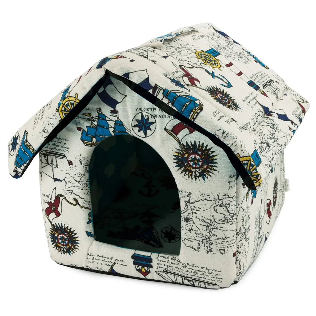 Kutya- macska kennel puha anyagból, M méret, 33cm x 32.5cm x 28.5cm, többféle szín és minta