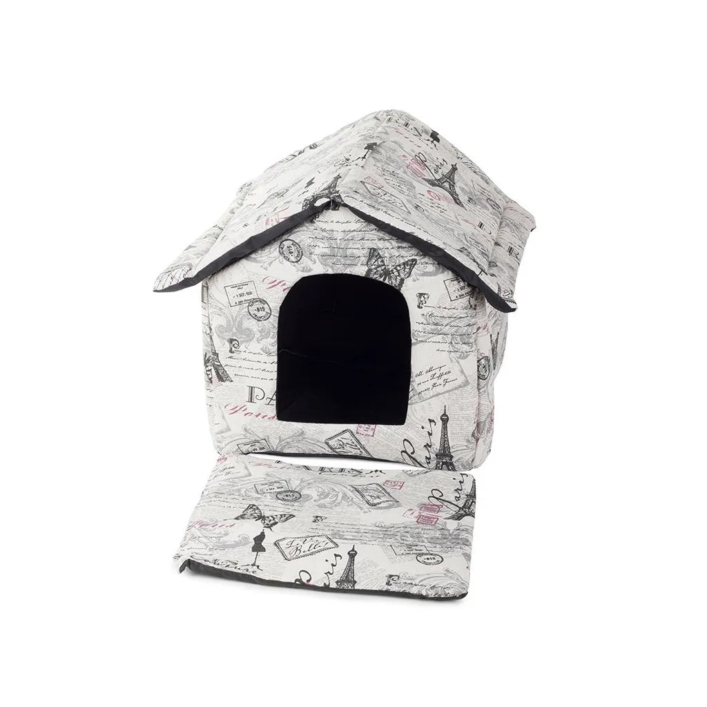 Kutya- macska kennel puha anyagból, XL méret, 43cm x 41cm x 37.5cm, többféle szín és minta