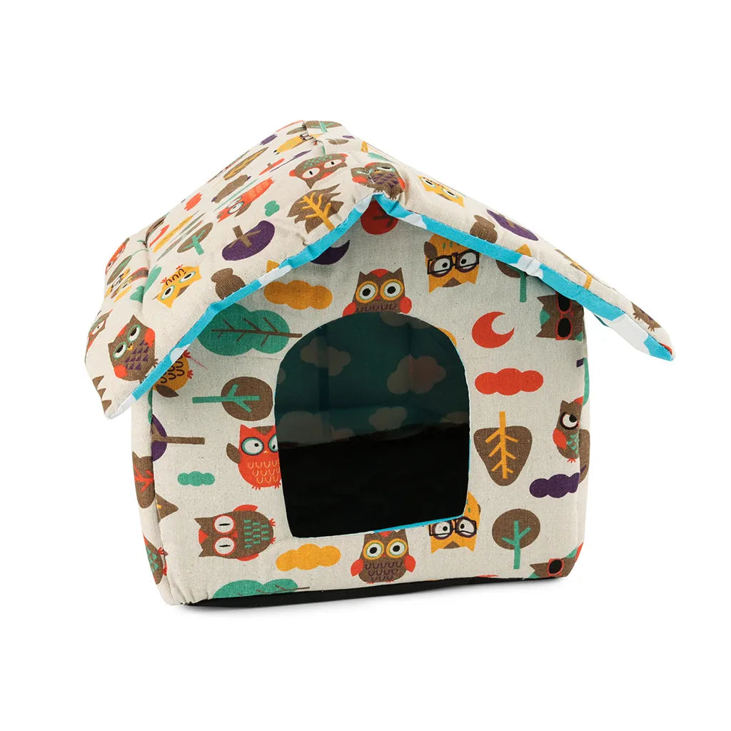 Kutya- macska kennel puha anyagból, XL méret, 43cm x 41cm x 37.5cm, többféle szín és minta