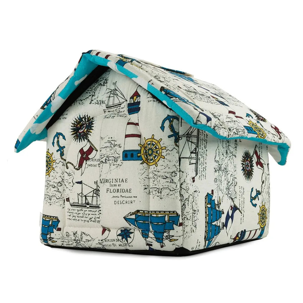 Kutya- macska kennel puha anyagból, L méret, 35cm x 33cm x 38cm, többféle szín és minta