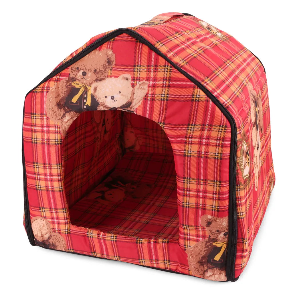 Kutya- macska kennel puha anyagból, XL méret, 36cm x 37cm x 30cm, többféle szín és minta