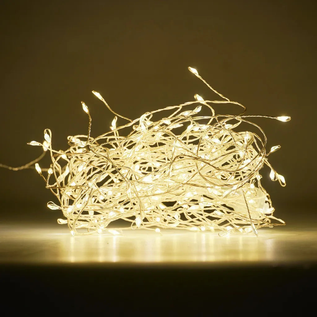 LED füzér 6 m, meleg fehér