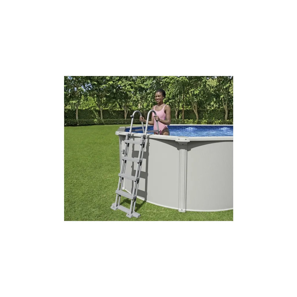 BESTWAY 58331 Medencelétra 122 cm, 4 fokos, szürke