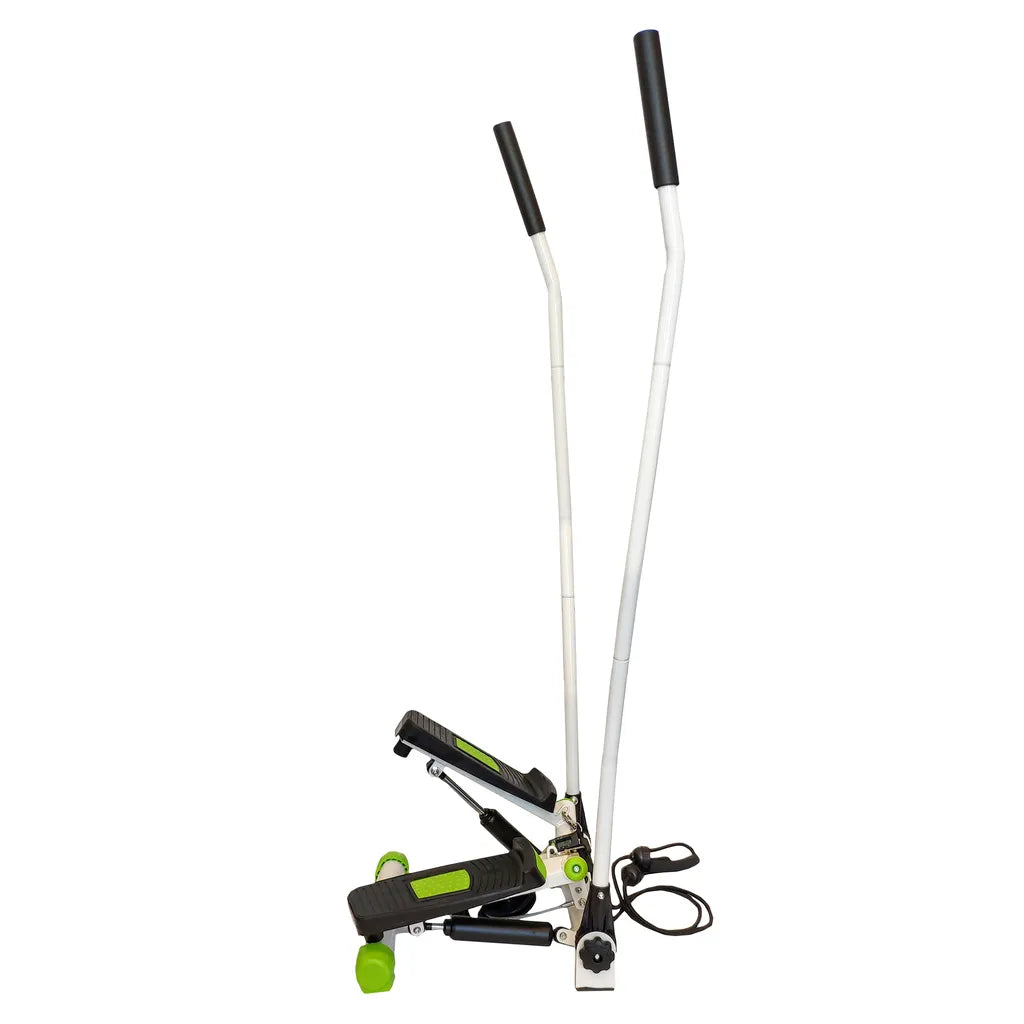ModernHome mini taposógép fogantyúkkal, rugalmas kötelekkel, TWIST rendszer, 40x40x136 cm, fehér-zöld