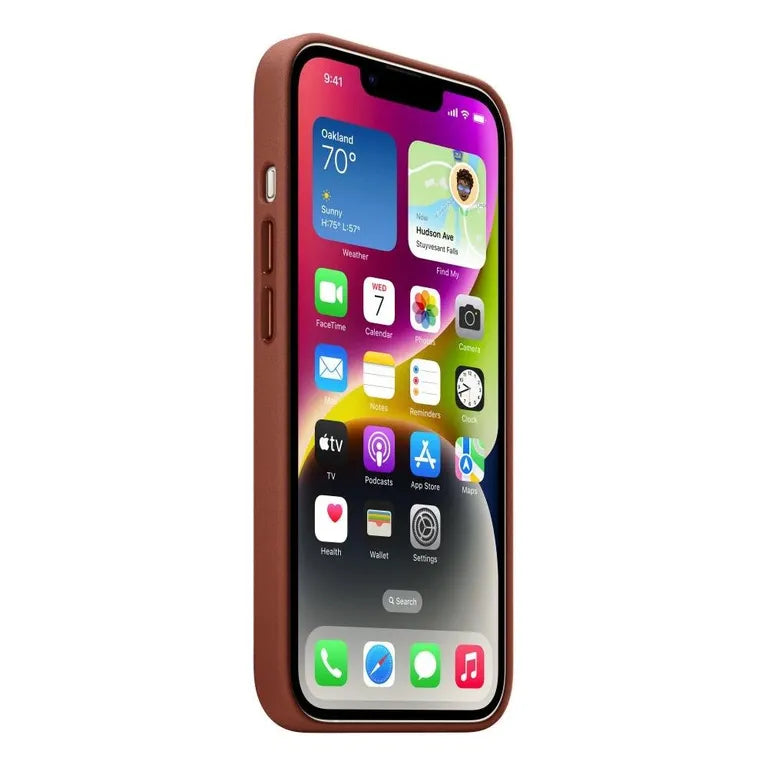 MPP73ZM/A Apple bőrborítás, beleértve. MagSafe iPhone 14-hez Umber tok