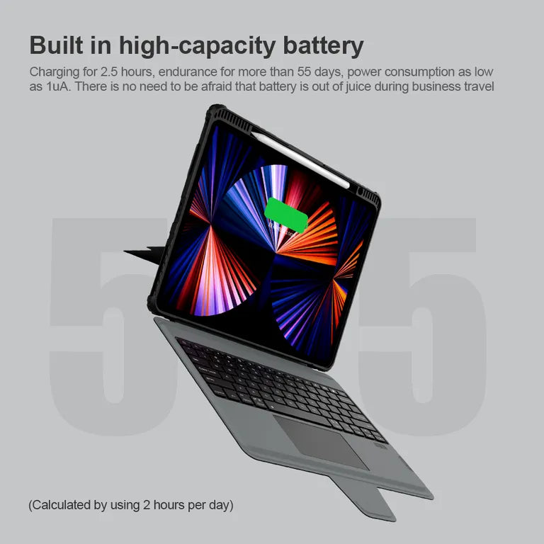 Nillkin Bumper Combo Keyboard  tok pro iPad Pro 12.9 2020/2021/2022 fekete