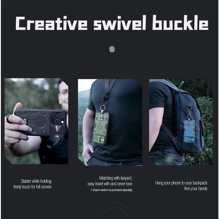 Nillkin CamShield Armor PRO mágneses Zadní Kryt pro Apple iPhone 14 Pro Fekete tok