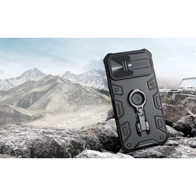 Nillkin CamShield Armor PRO mágneses Zadní Kryt pro Apple iPhone 14 Pro Fekete tok