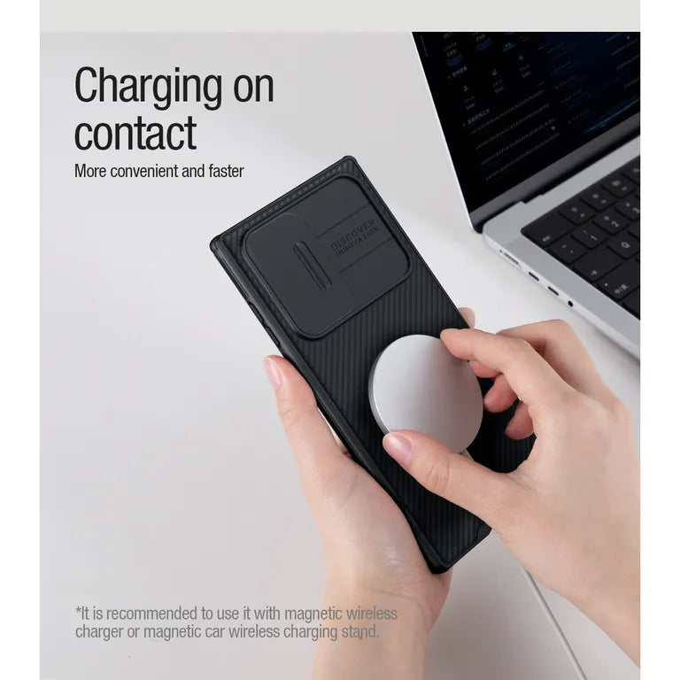 Nillkin CamShield PRO mágneses hátlap a Samsung Galaxy S22 Ultra Fekete számára