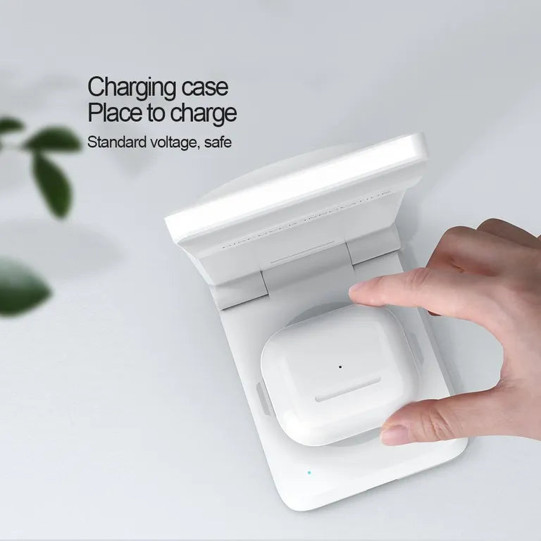 Nillkin PowerTrio 3in1 MagSafe vezeték nélküli töltő Samsung Watch-hoz Fehér