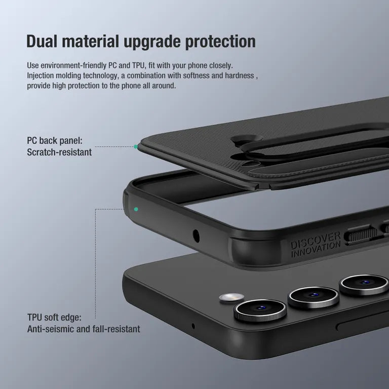 Nillkin Super Frosted Shield Pro tok a SAMSUNG S23-hoz (fekete)