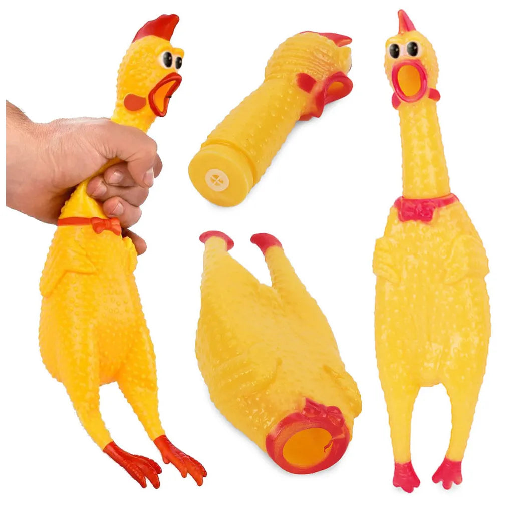 Nyikorgó kutyajáték, gumicsirke, 31cm