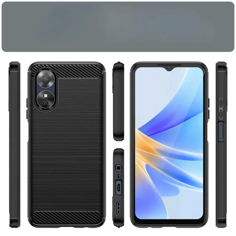 Oppo A17 Nexeri TPU prémium szén fekete tok