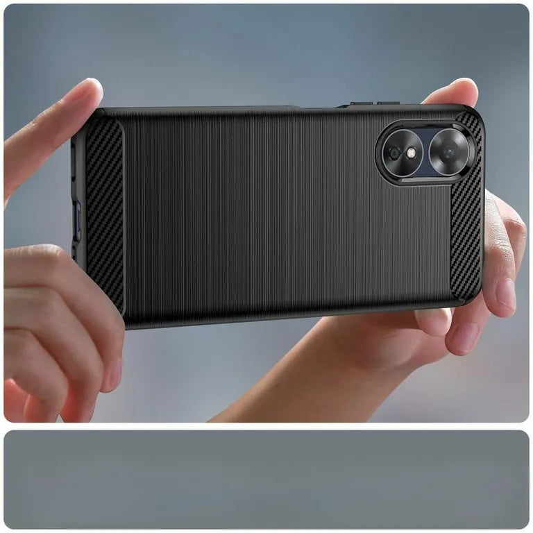 Oppo A17 Nexeri TPU prémium szén fekete tok