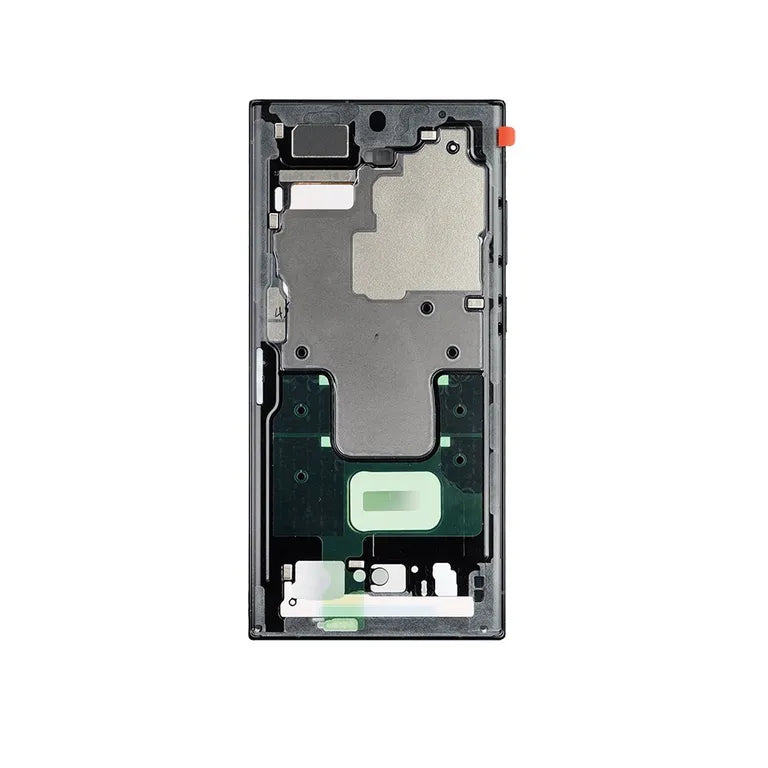Samsung S918B Galaxy S23 Ultra középső keret szürke/piros (szervizcsomag)