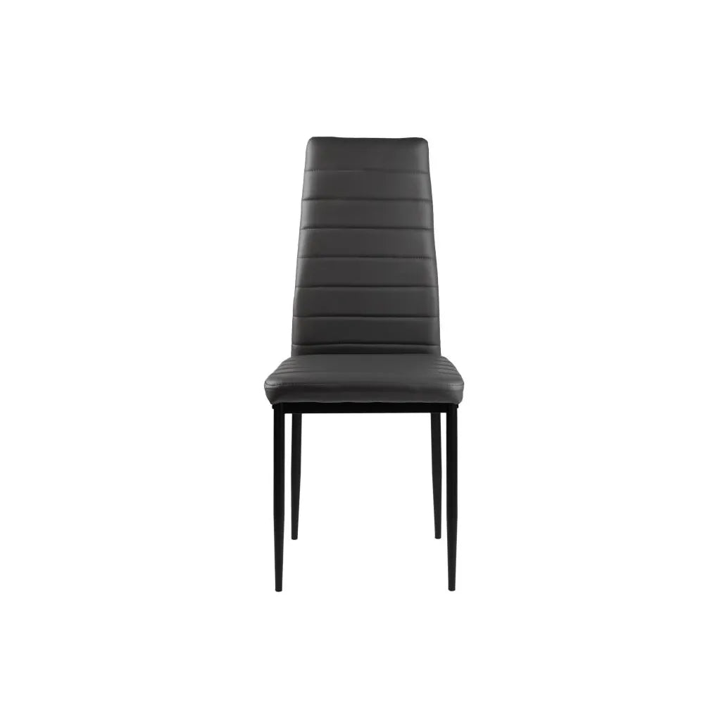 4 db asztali szék műbőr kárpittal, 98x43x41 cm, sötét szürke