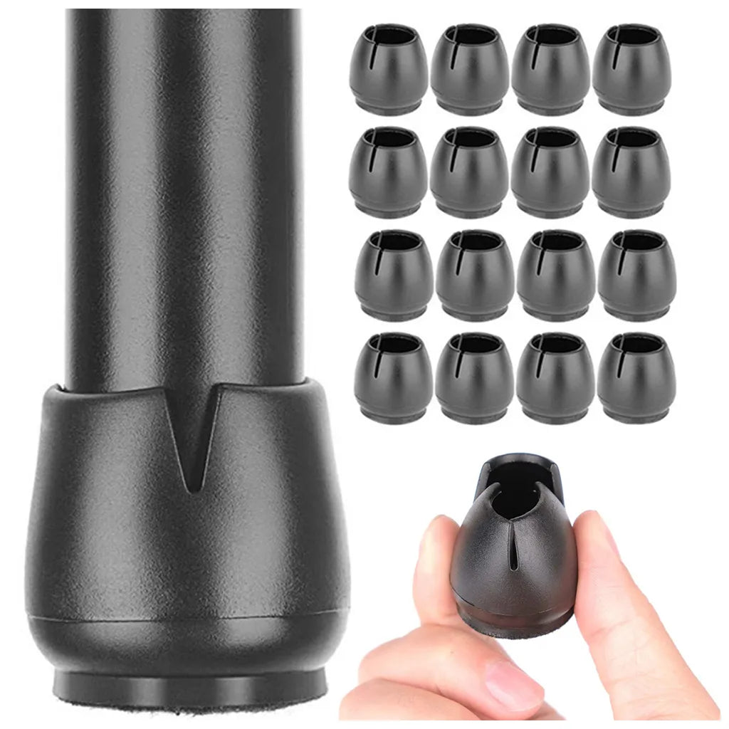 16 db-os székláb sapka készlet filc alátéttel 12-16mm, fekete