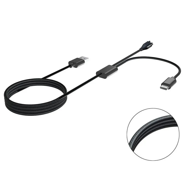 Taktikai USB töltő- és adatkábel 2in1 Garmin Fenix 7 + USB-C számára