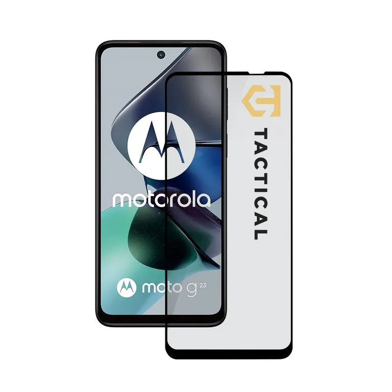 Taktikai üvegpajzs 5D sklo pro Motorola G23 Fekete