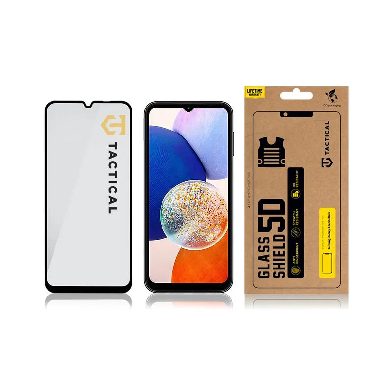 Taktikai üvegpajzs 5D sklo pro Samsung Galaxy A14 5G fekete