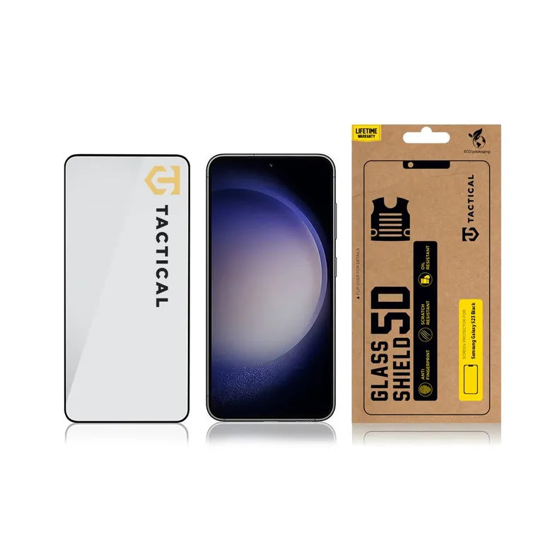 Taktikai üvegpajzs 5D sklo pro Samsung Galaxy S23 fekete
