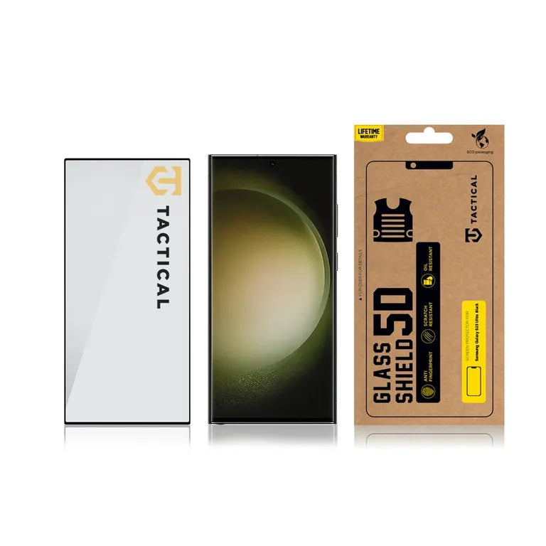 Taktikai üvegpajzs 5D sklo pro Samsung Galaxy S23 Ultra fekete