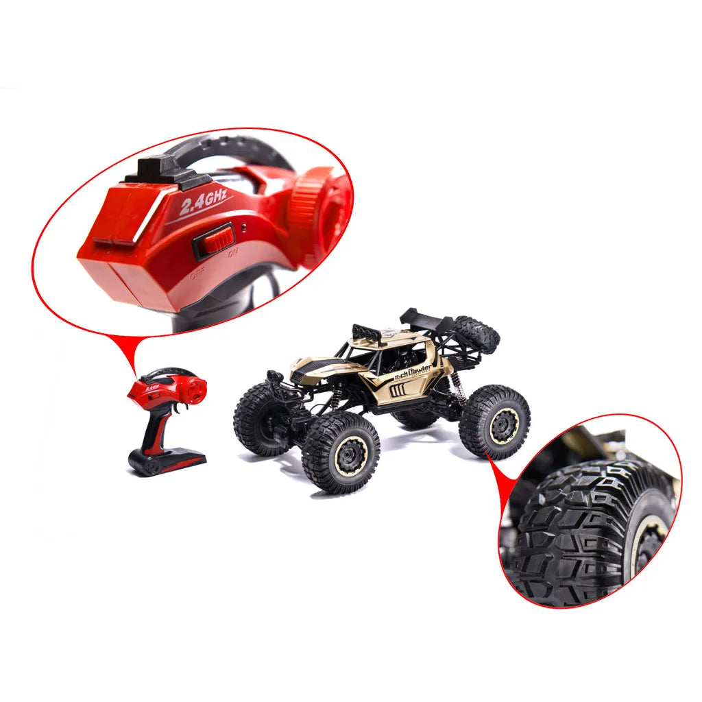 Távirányítós autó RC autó Rock Crawler 2.4GHz 1:8 51cm arany