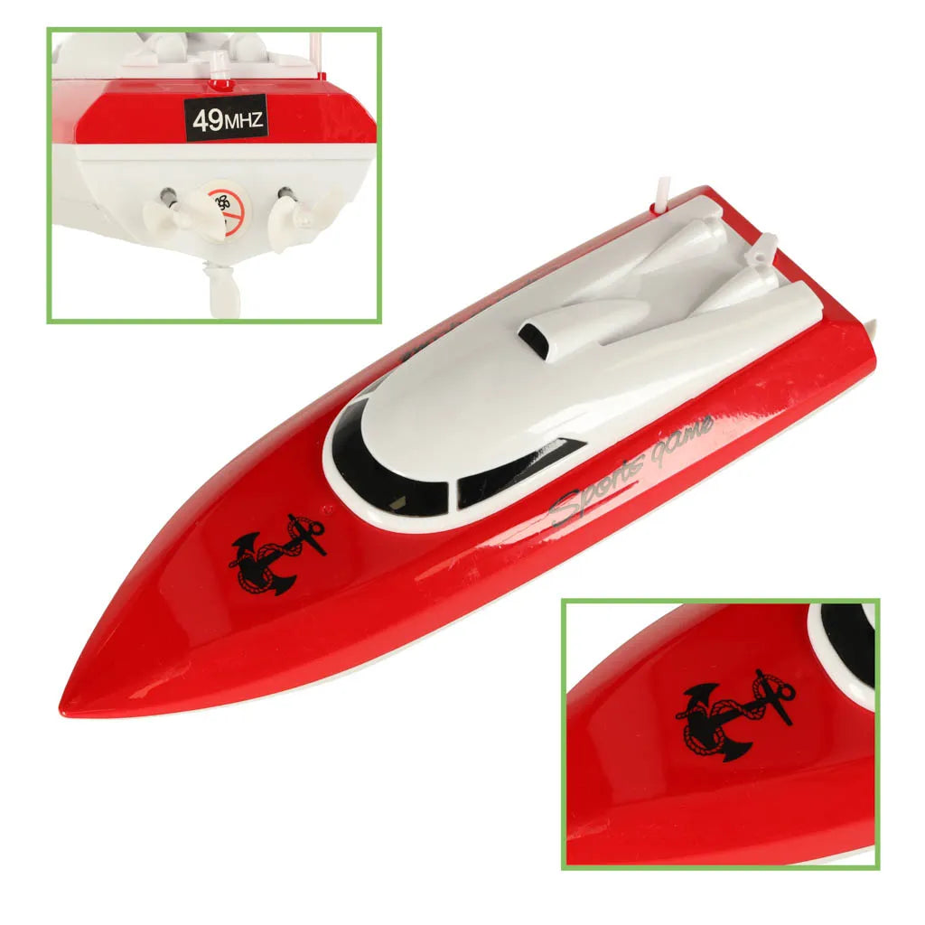 Távirányítós motorcsónak, 4CH MINI CP802, piros