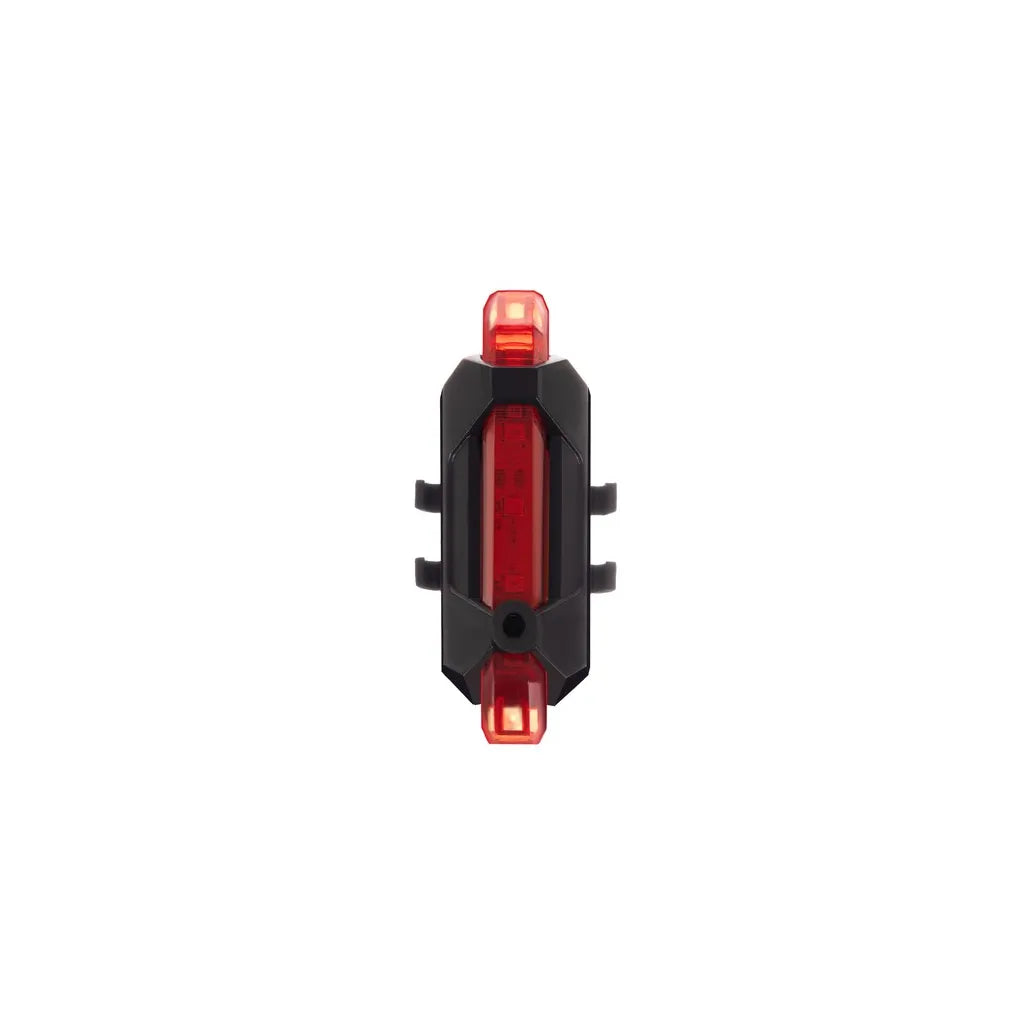 USB LED kerékpár első és hátsó lámpa,  5 x 6,5 x 3 cm/7,5 x 3 cm, fekete