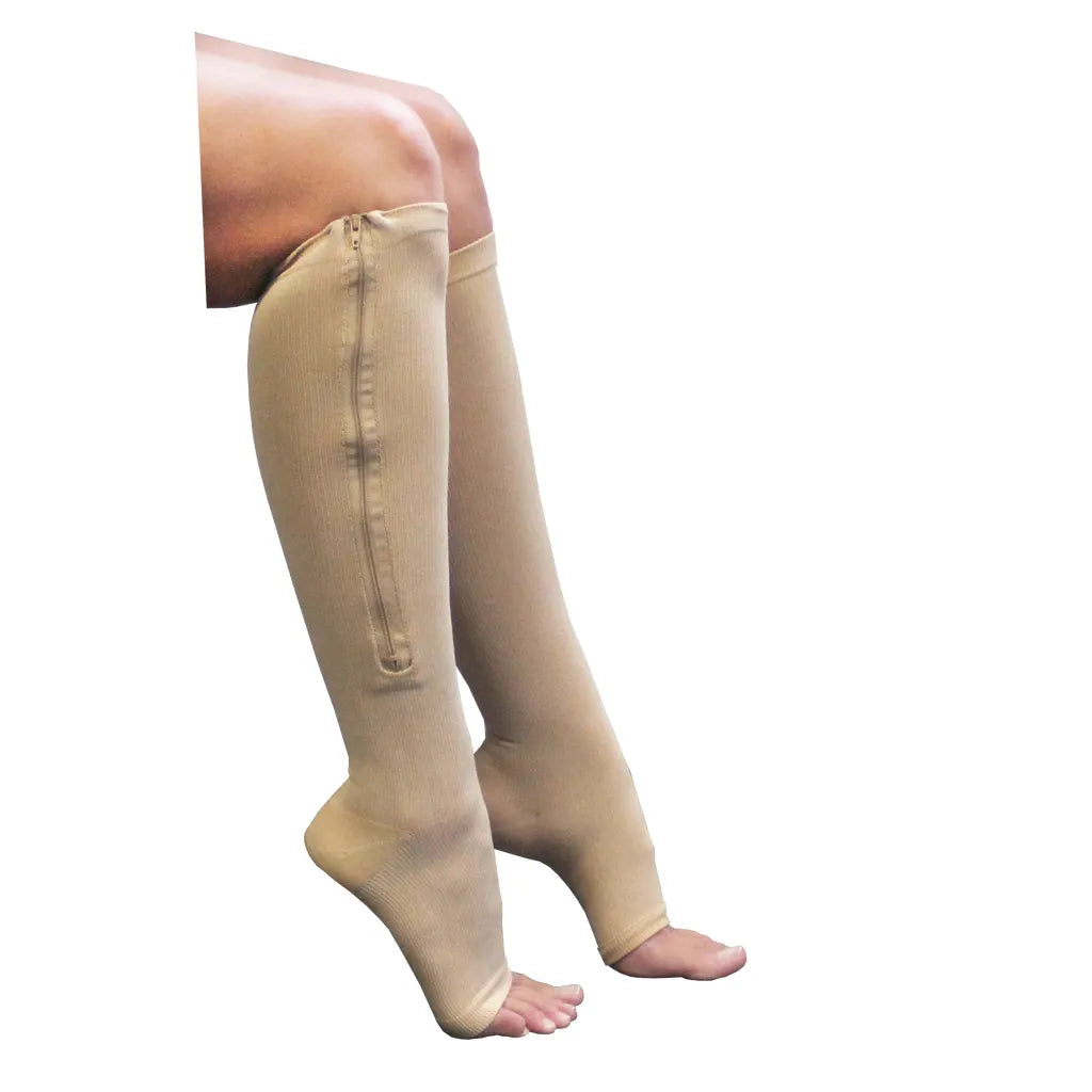 Wellys kompressziós zokni zipzárral, 42 x 10 x 0,3 cm, testszínű