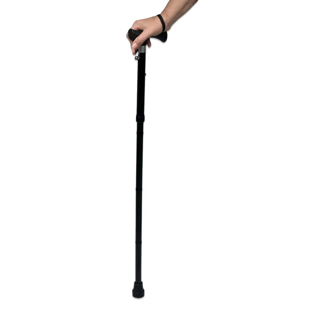 Wellys összecsukható alumínium sétapálca táskával, 95 cm, fekete